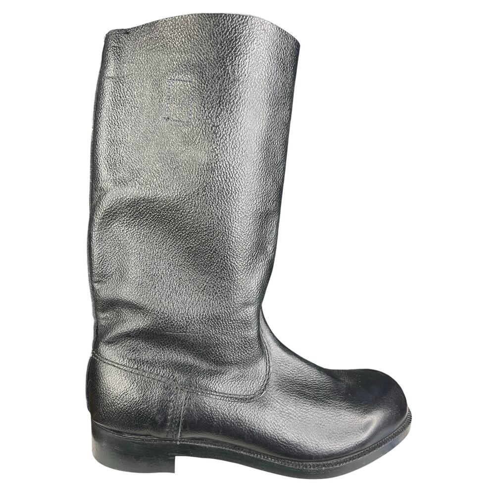 Vintage 80’s NVA Men’s German Officer Black Leather Jack Boots Size 29 US 10